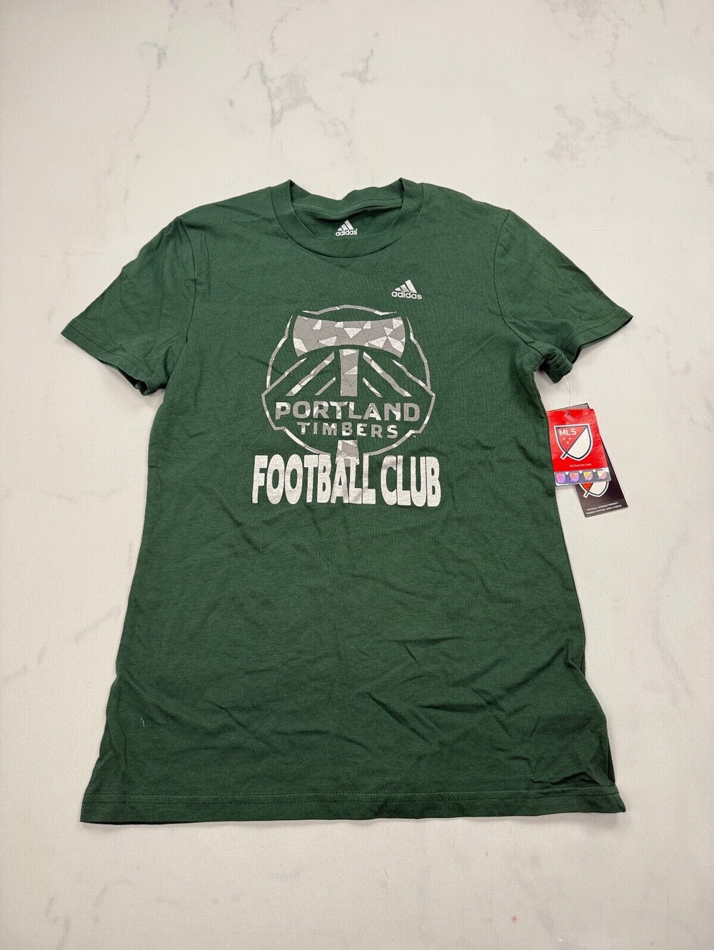 Adidas Portland Timbers Graphic Tee Green 2010s Printed - Girls 14